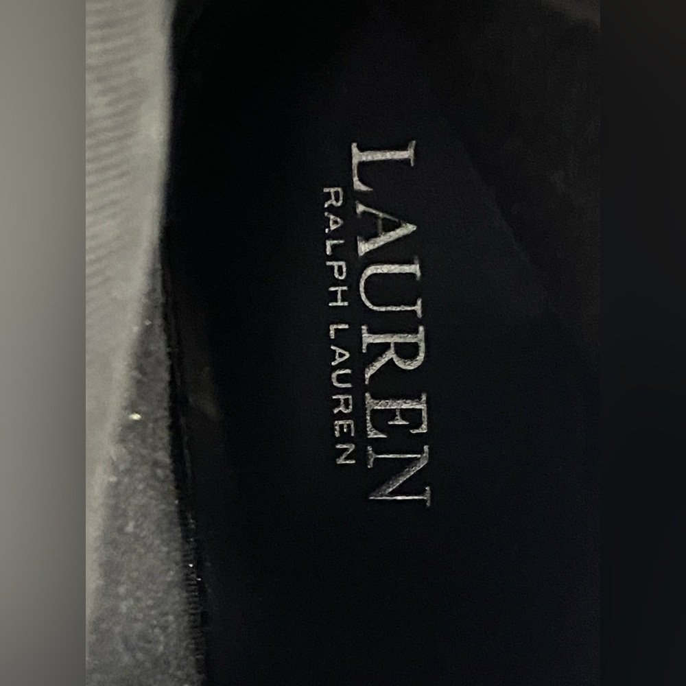 Ralph Lauren Riding Boot Margarite Women's Sz 8 B Black Leather Zip Knee High - Picture 15 of 15